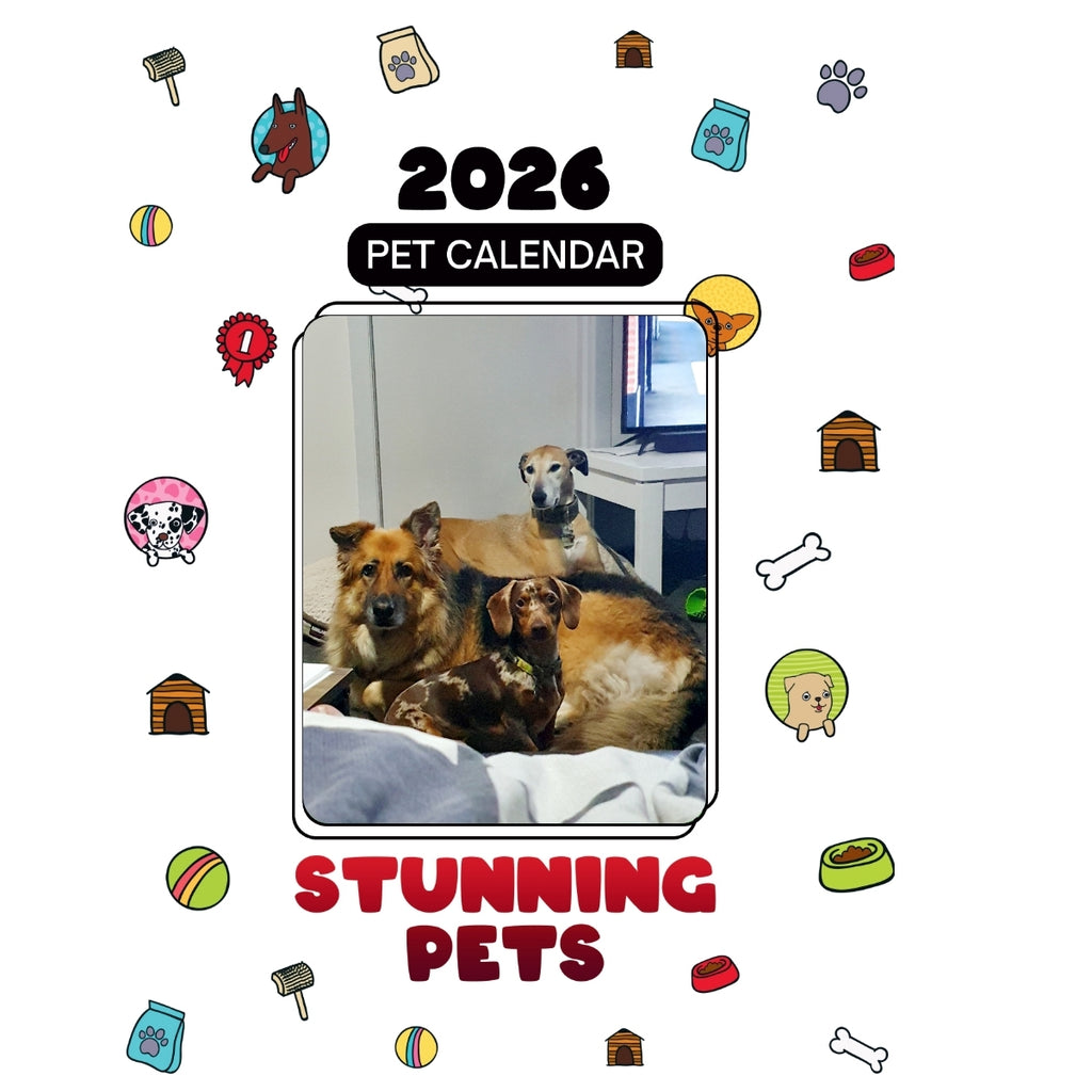 3 pups Headlines Stunning Pets: A 2026 Pet Calendar