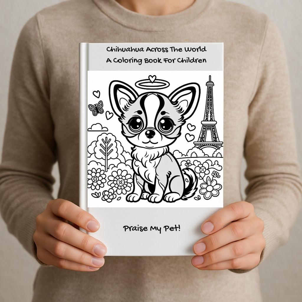 Chihuahua Across The World: A Coloring Book For Children