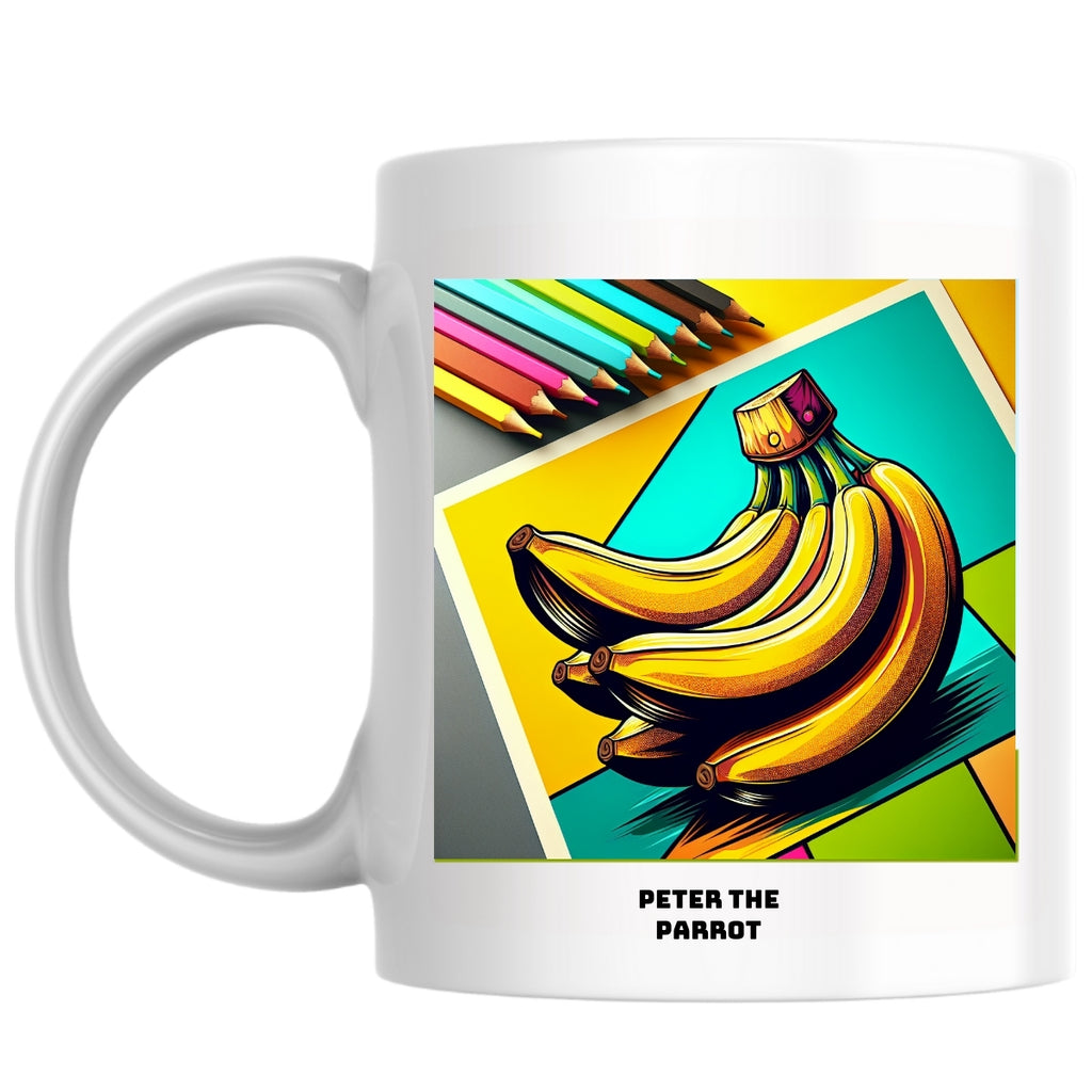 Peter the parrot the Magnificent: Pop Art Coffee Mug
