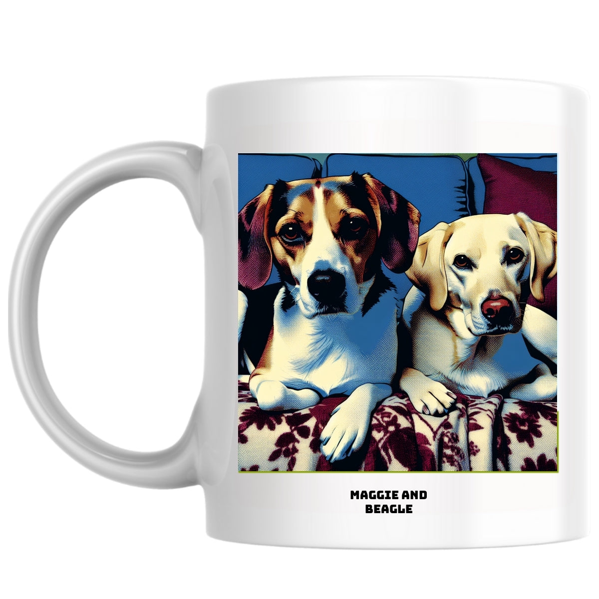 Maggie and Beagle the Magnificent: Pop Art Coffee Mug