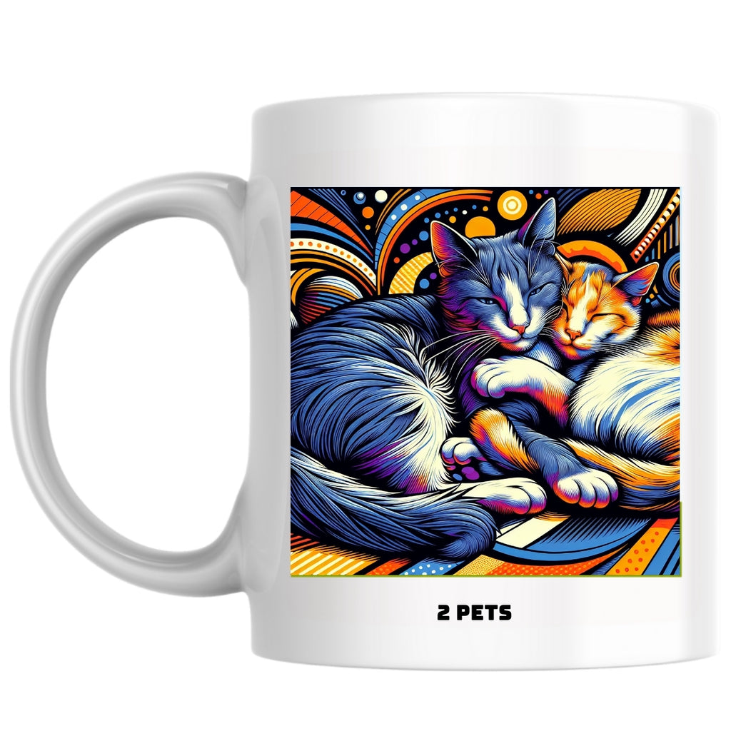 2 pets the Magnificent: Pop Art Coffee Mug