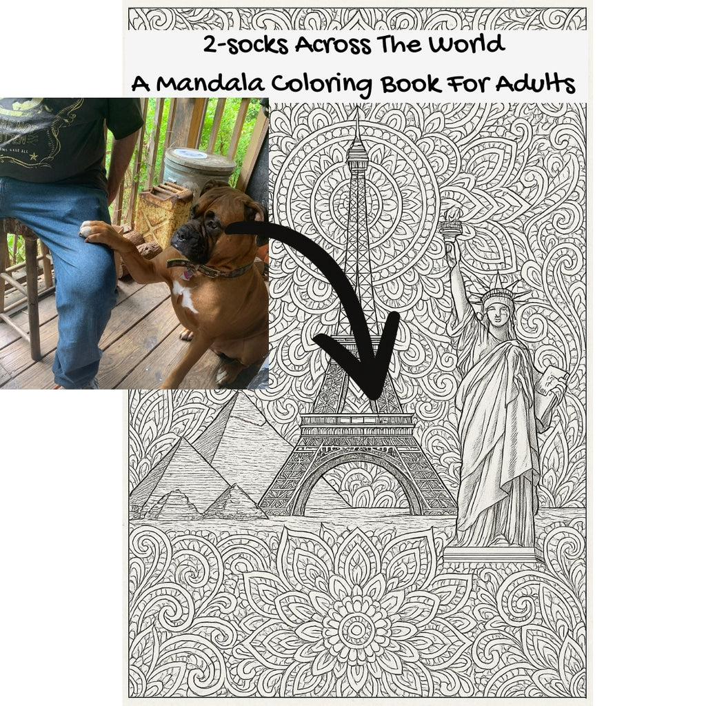 2-socks Across The World: A Mandala Coloring Book For Adults