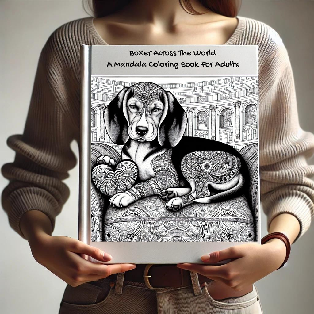 Boxer Across The World: A Mandala Coloring Book For Adults
