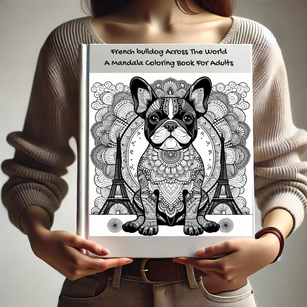 French bulldog Across The World: A Mandala Coloring Book For Adults