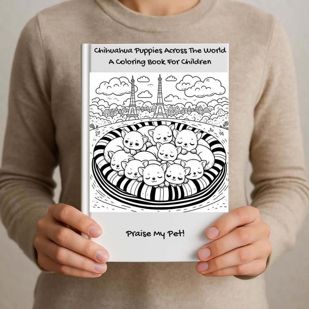 Chihuahua Puppies Across The World: A Coloring Book For Children