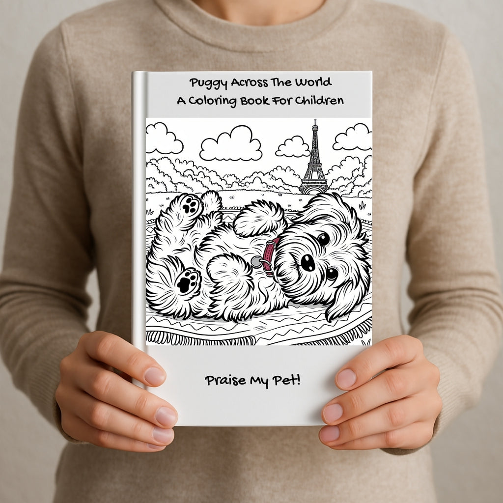 Puggy Across The World: A Coloring Book For Children
