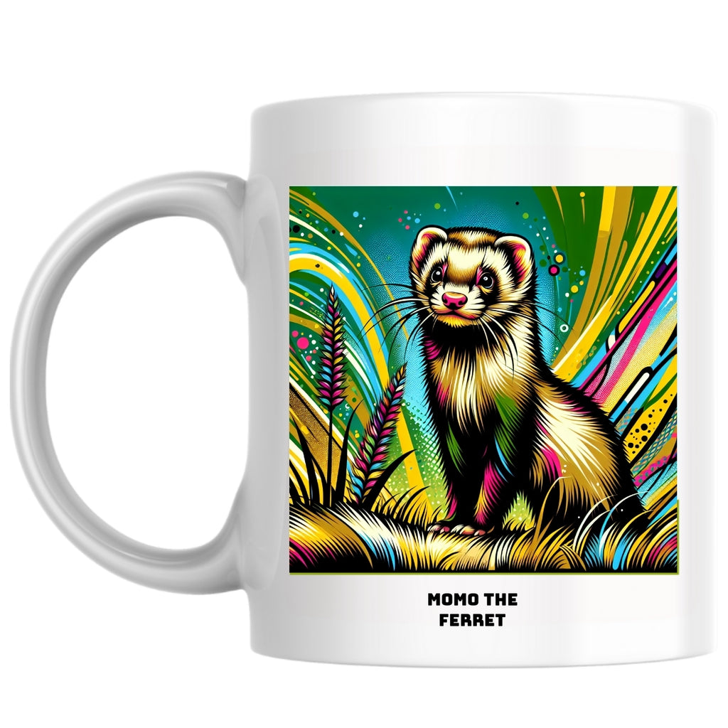 Momo the ferret the Magnificent: Pop Art Coffee Mug