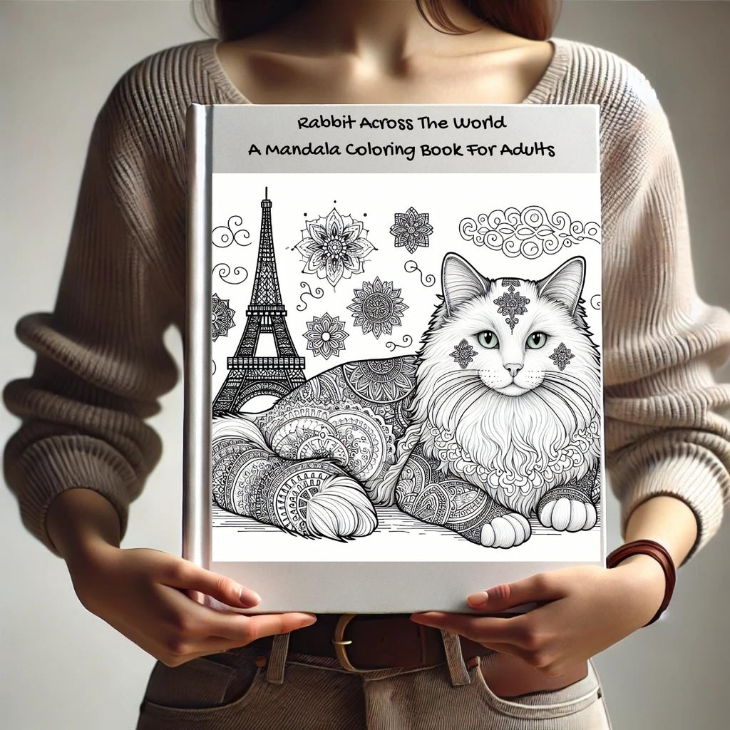 Rabbit Across The World: A Mandala Coloring Book For Adults