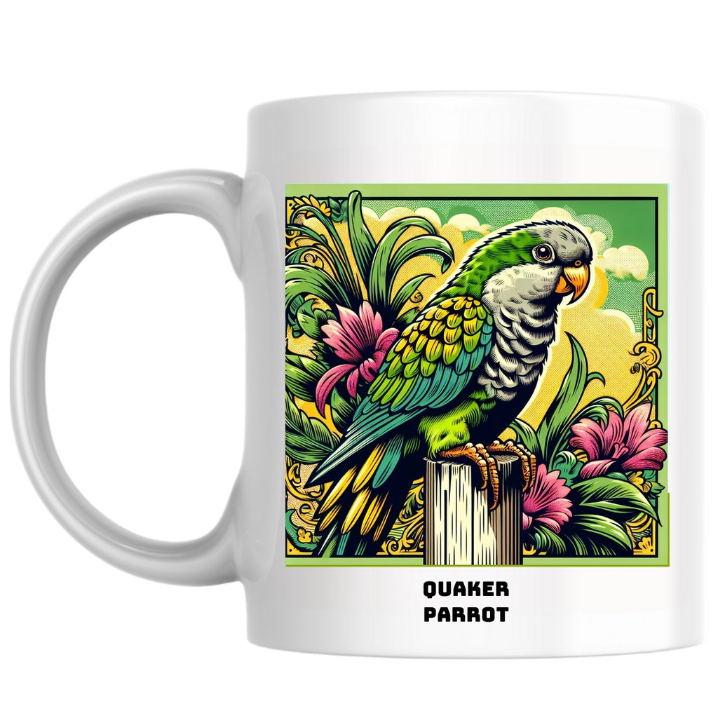 Quaker parrot the Magnificent: Pop Art Coffee Mug