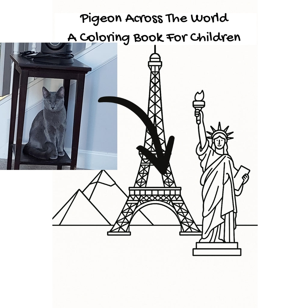Pigeon Across The World: A Coloring Book For Children
