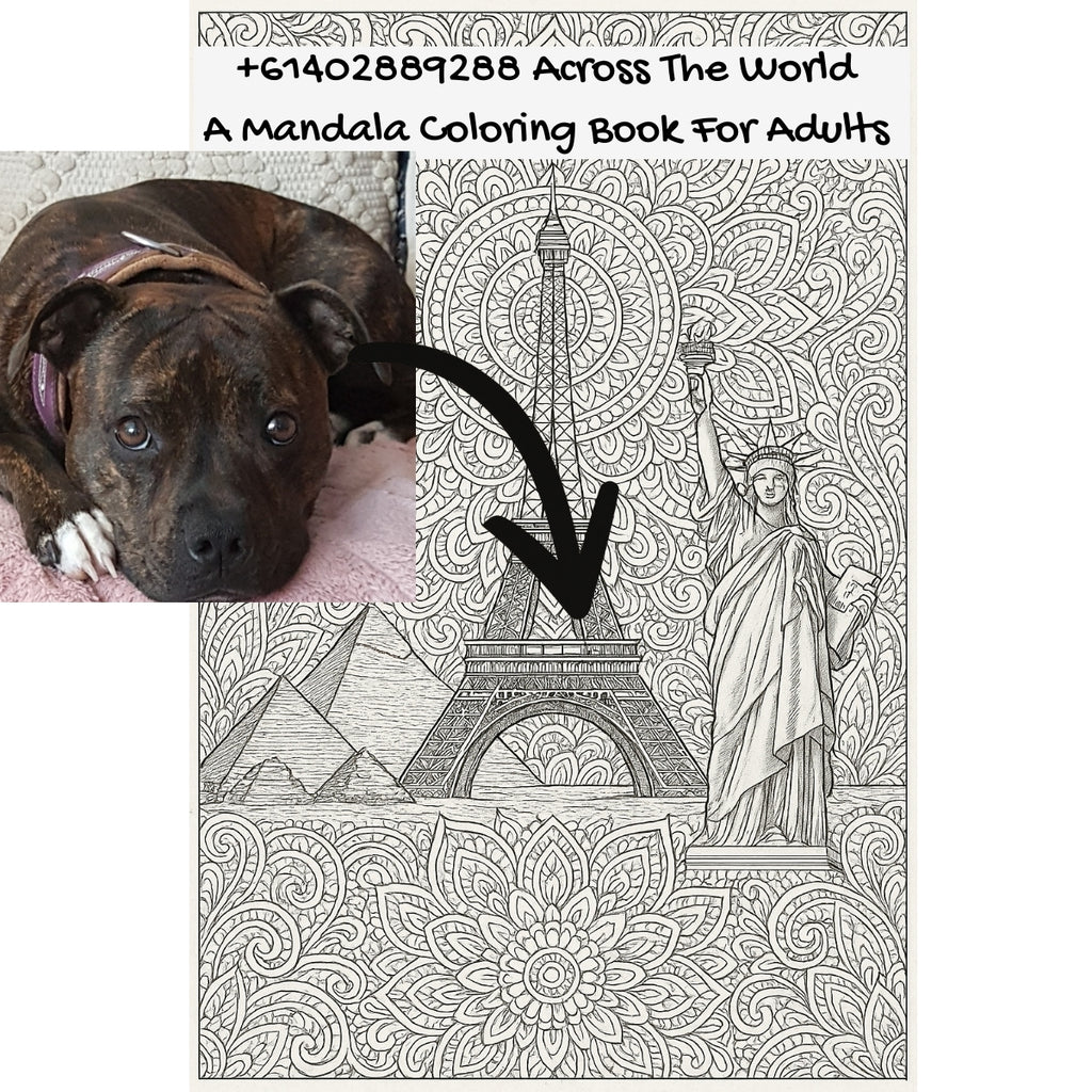+61402889288 Across The World: A Mandala Coloring Book For Adults