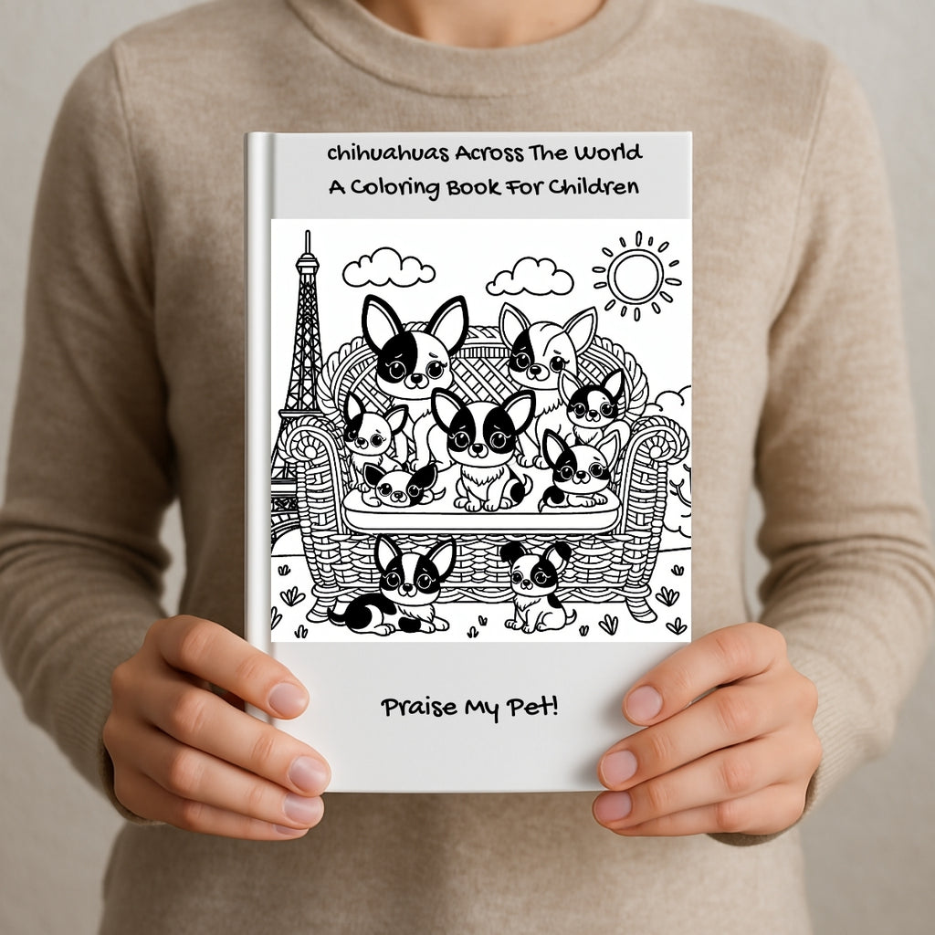 chihuahuas Across The World: A Coloring Book For Children