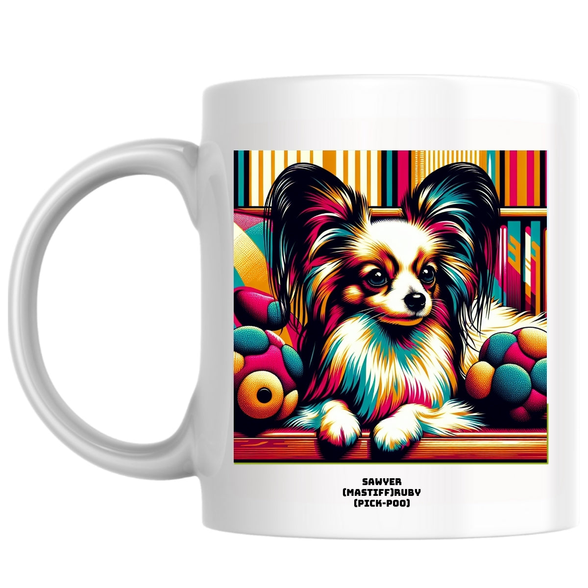 Sawyer (mastiff)ruby (pick-poo) the Magnificent: Pop Art Coffee Mug