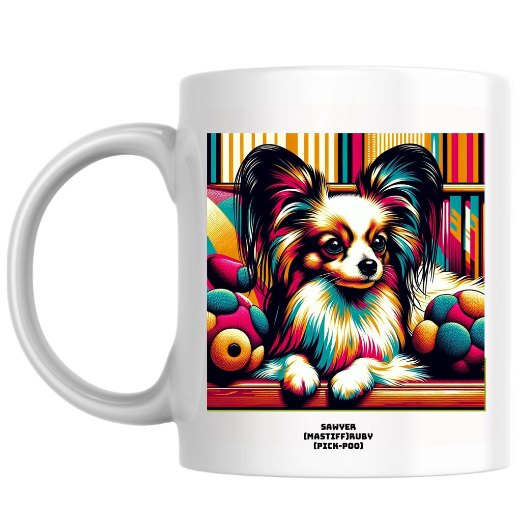 Sawyer (mastiff)ruby (pick-poo) the Magnificent: Pop Art Coffee Mug
