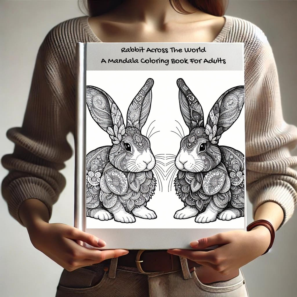 Rabbit Across The World: A Mandala Coloring Book For Adults