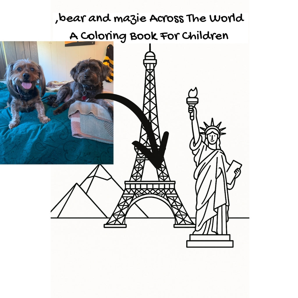 ,bear and mazie Across The World: A Coloring Book For Children