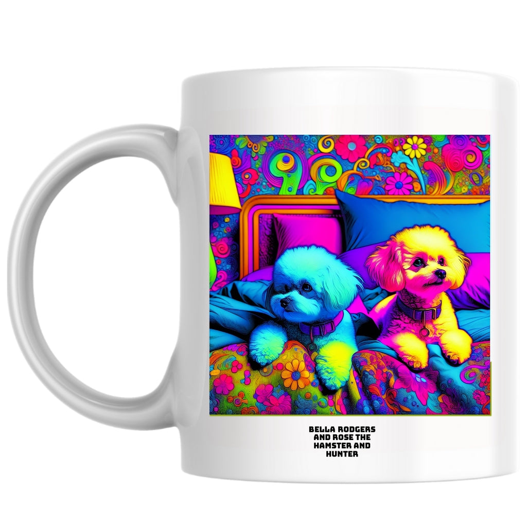 Bella Rodgers And Rose the hamster and Hunter the Magnificent: Pop Art Coffee Mug