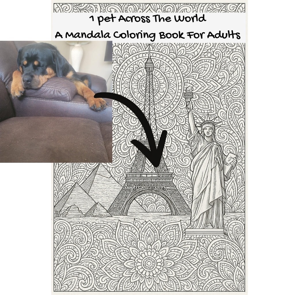 1 pet Across The World: A Mandala Coloring Book For Adults