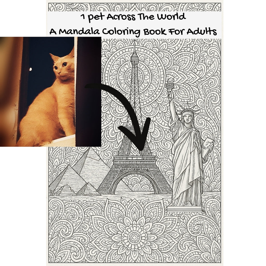 1 pet Across The World: A Mandala Coloring Book For Adults