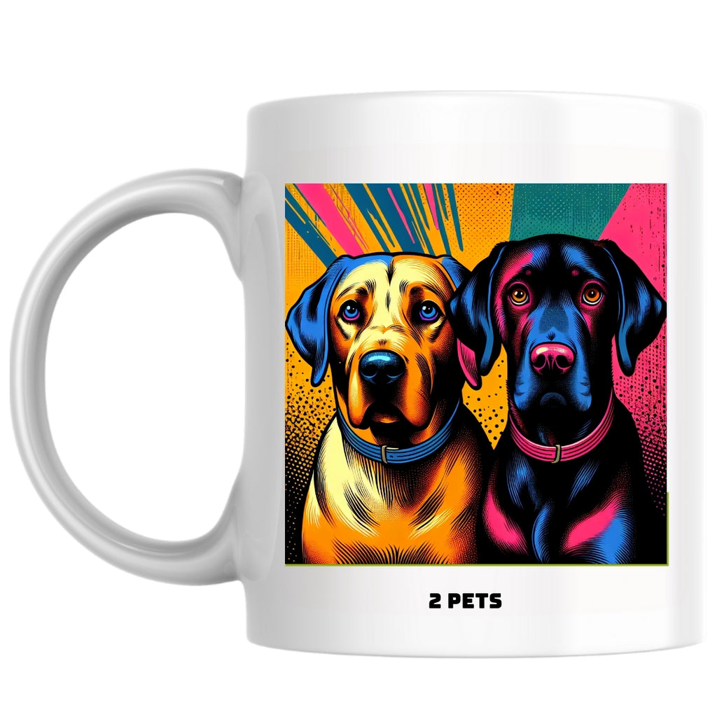 2 pets the Magnificent: Pop Art Coffee Mug