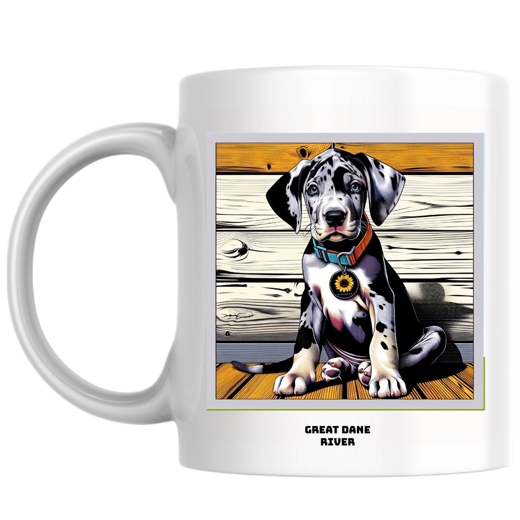 Great Dane River the Magnificent: Pop Art Coffee Mug