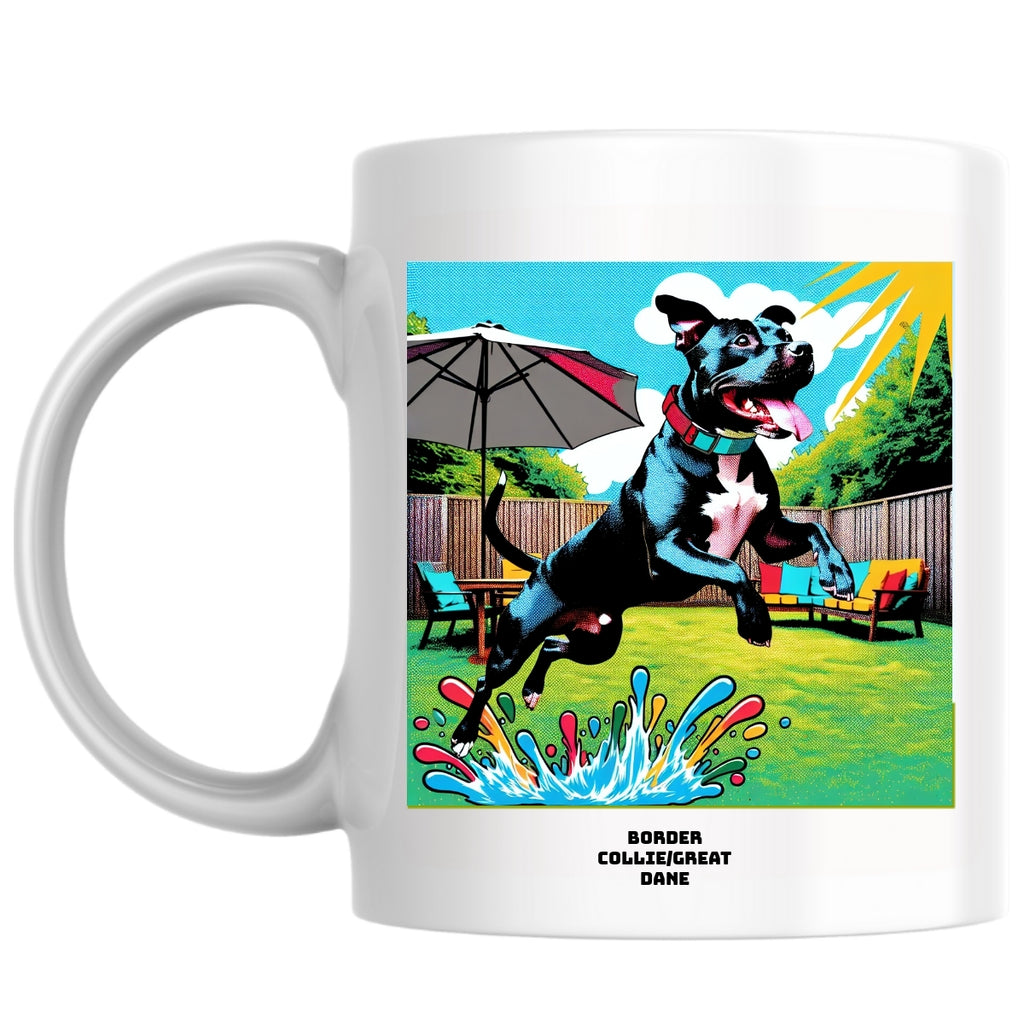 Border collie/great dane the Magnificent: Pop Art Coffee Mug