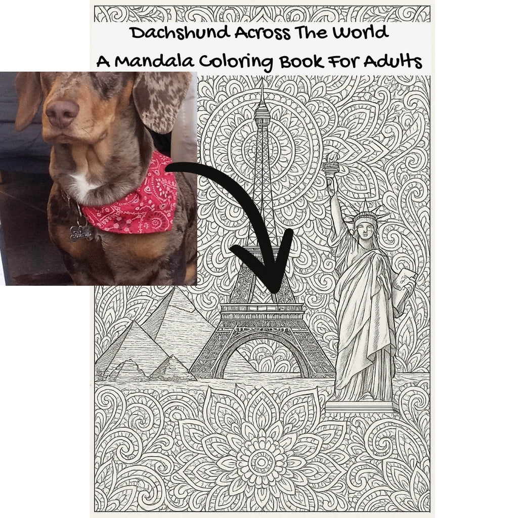 Dachshund Across The World: A Mandala Coloring Book For Adults