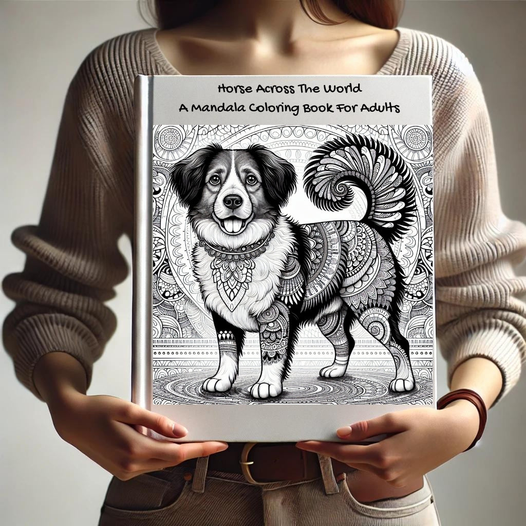 Horse Across The World: A Mandala Coloring Book For Adults