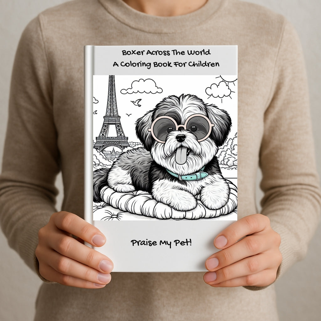 Boxer Across The World: A Coloring Book For Children