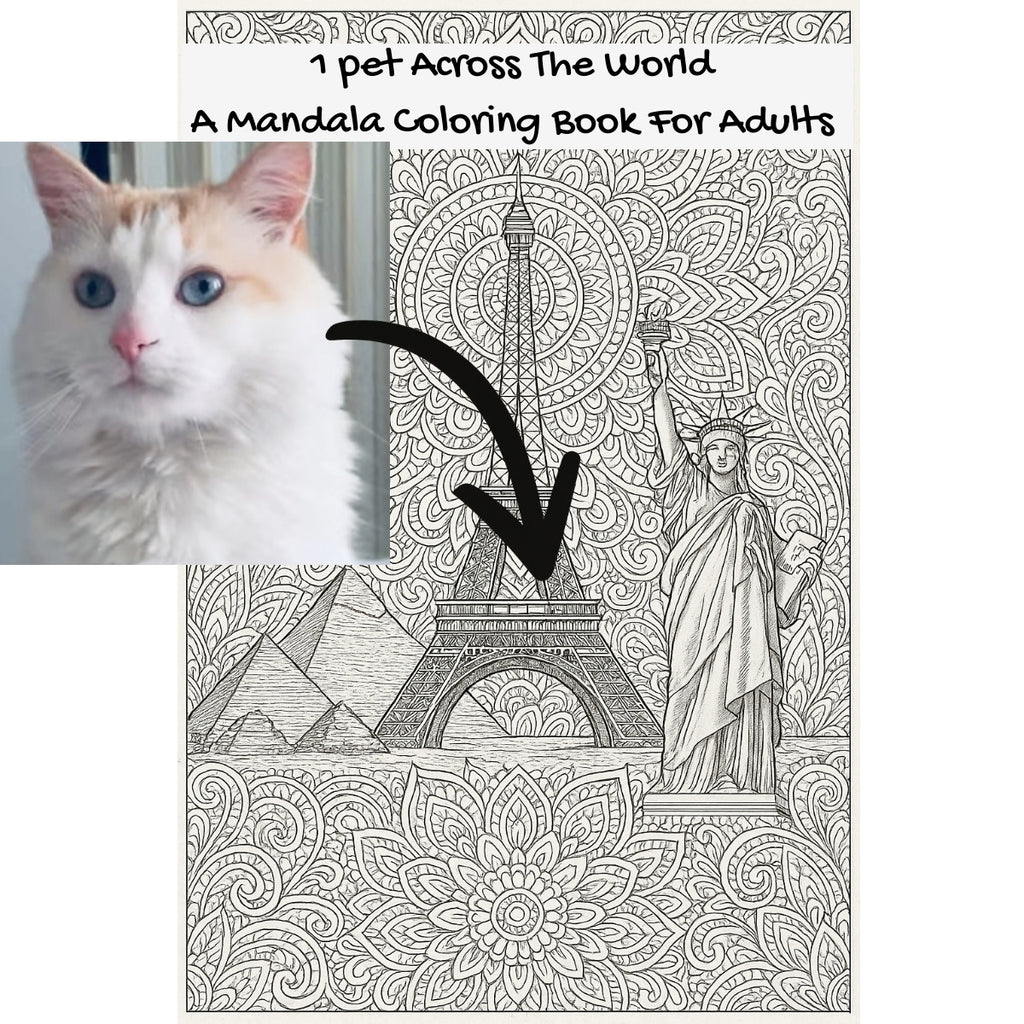 1 pet Across The World: A Mandala Coloring Book For Adults
