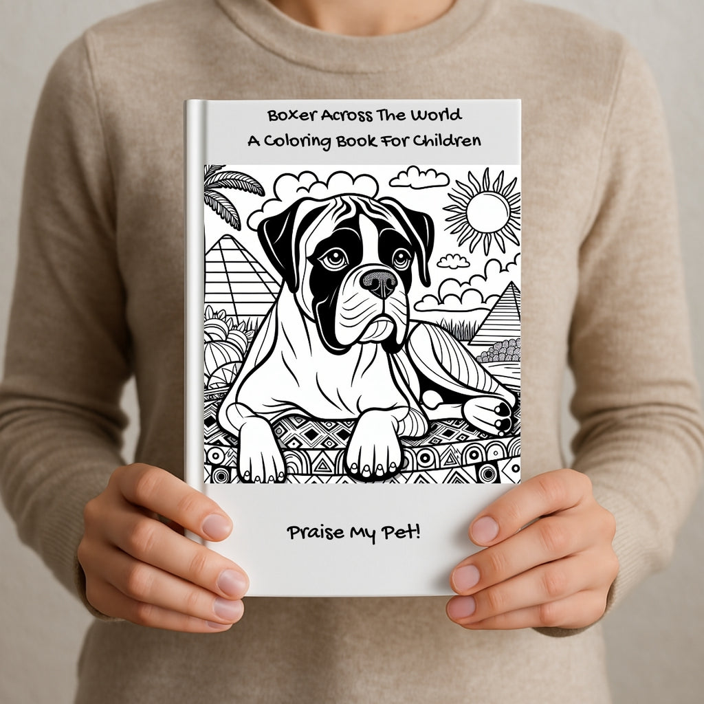 Boxer Across The World: A Coloring Book For Children