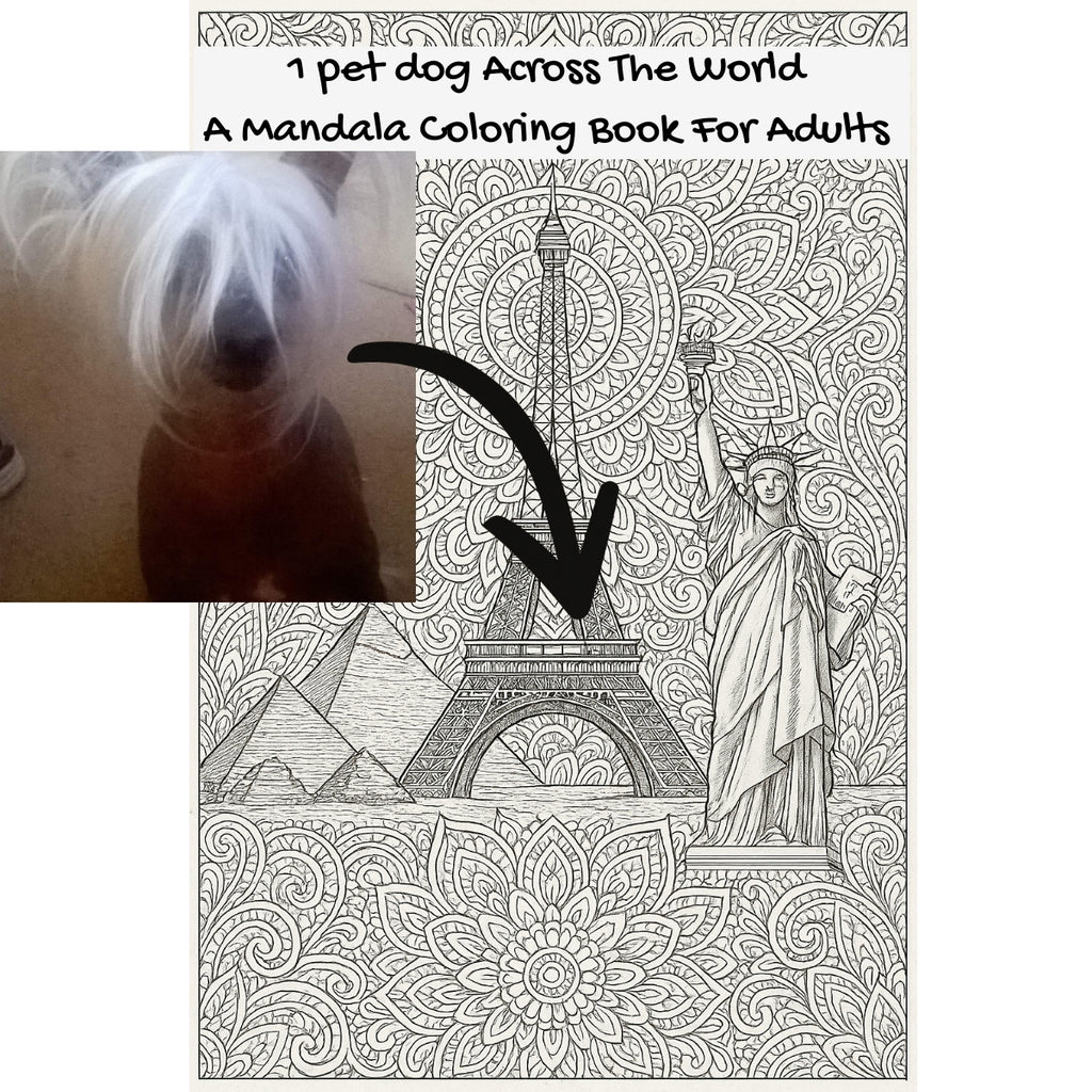 1 pet dog Across The World: A Mandala Coloring Book For Adults