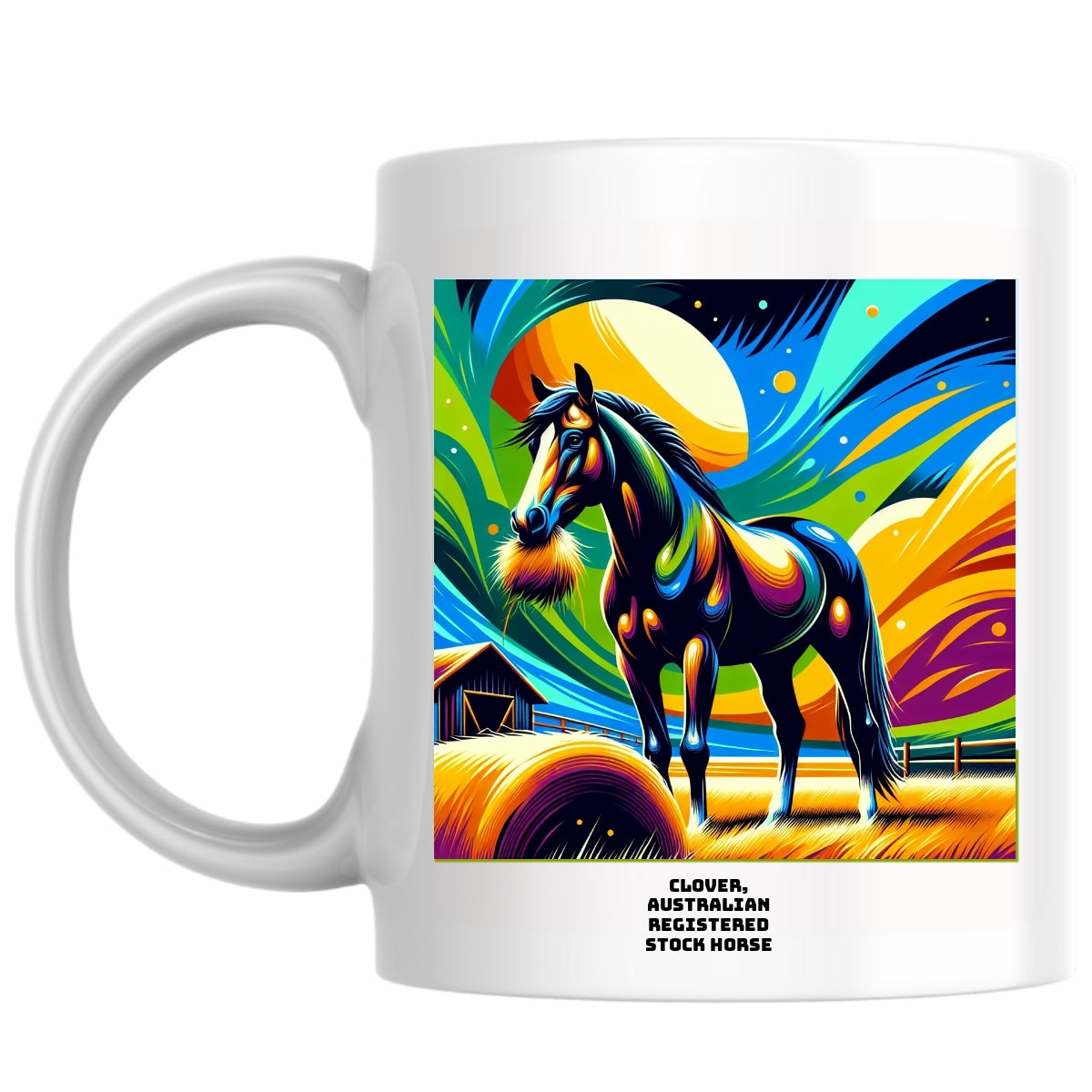 Clover, Australian Registered Stock Horse the Magnificent: Pop Art Coffee Mug