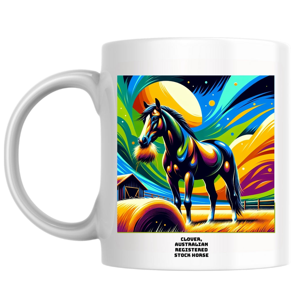 Clover, Australian Registered Stock Horse the Magnificent: Pop Art Coffee Mug