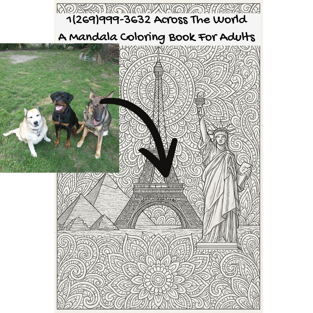 1(269)999-3632 Across The World: A Mandala Coloring Book For Adults