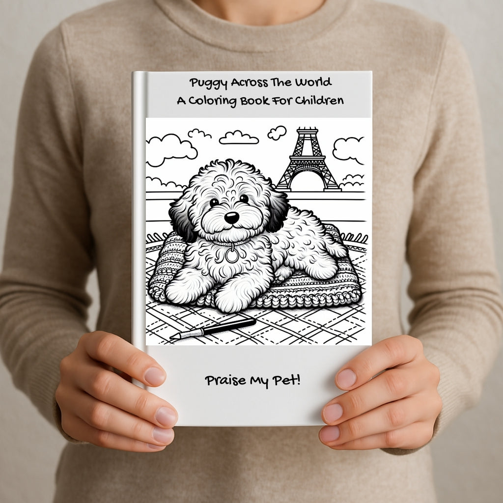Puggy Across The World: A Coloring Book For Children