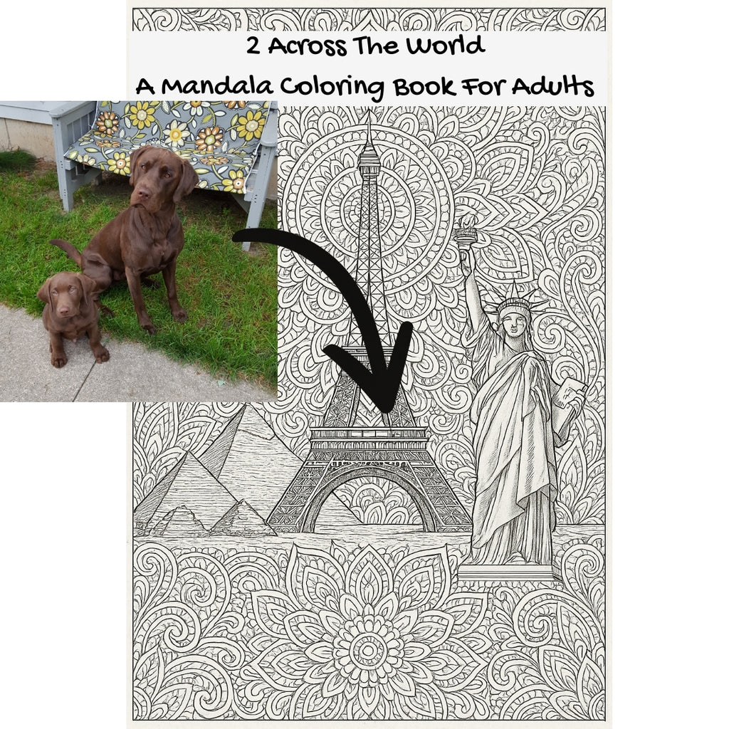 2 Across The World: A Mandala Coloring Book For Adults