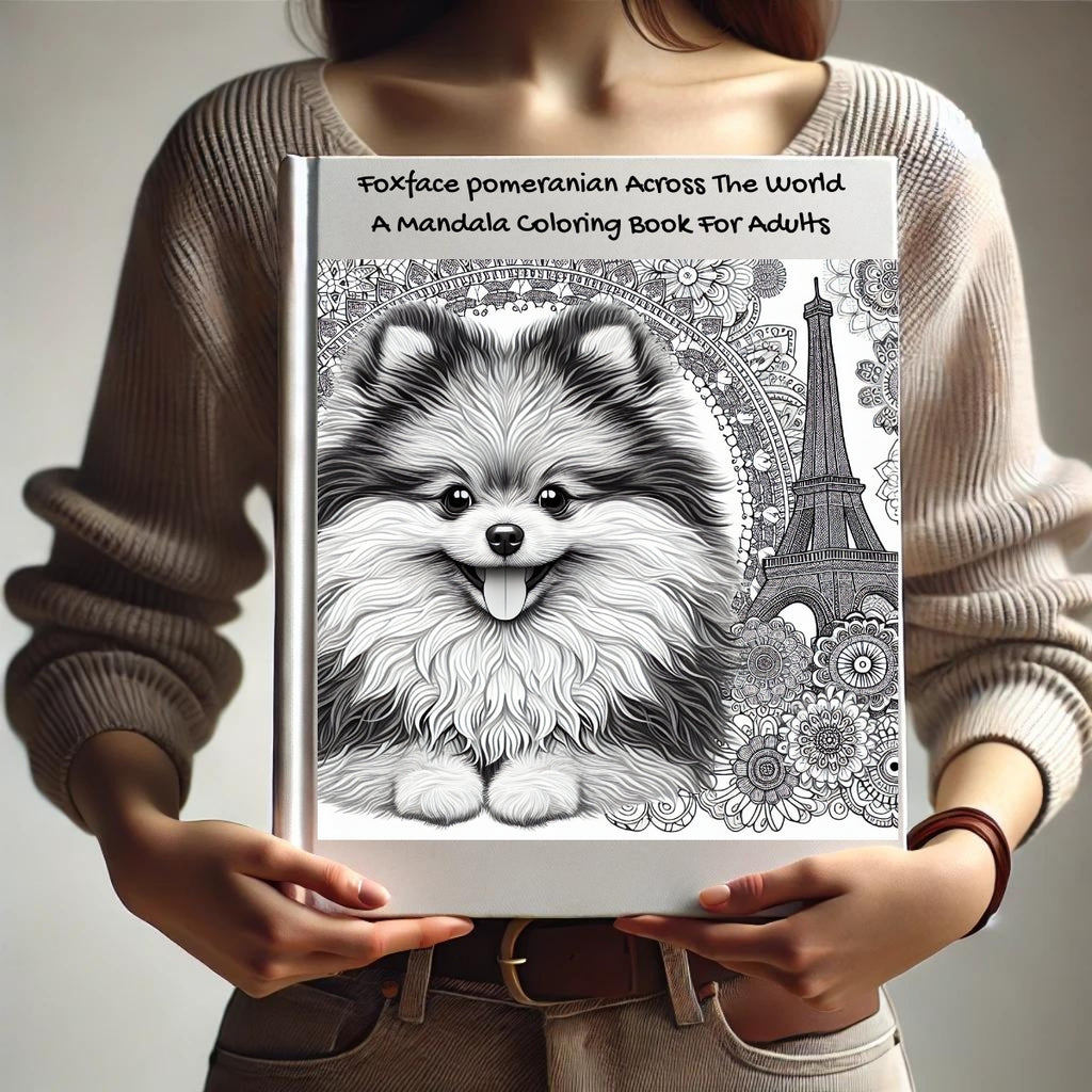 Foxface pomeranian Across The World: A Mandala Coloring Book For Adults
