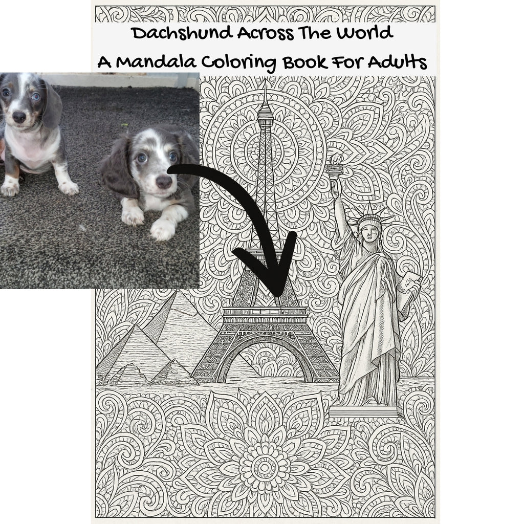 Dachshund Across The World: A Mandala Coloring Book For Adults
