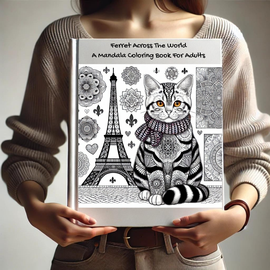 Ferret Across The World: A Mandala Coloring Book For Adults