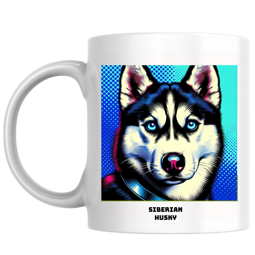 Siberian Husky the Magnificent: Pop Art Coffee Mug
