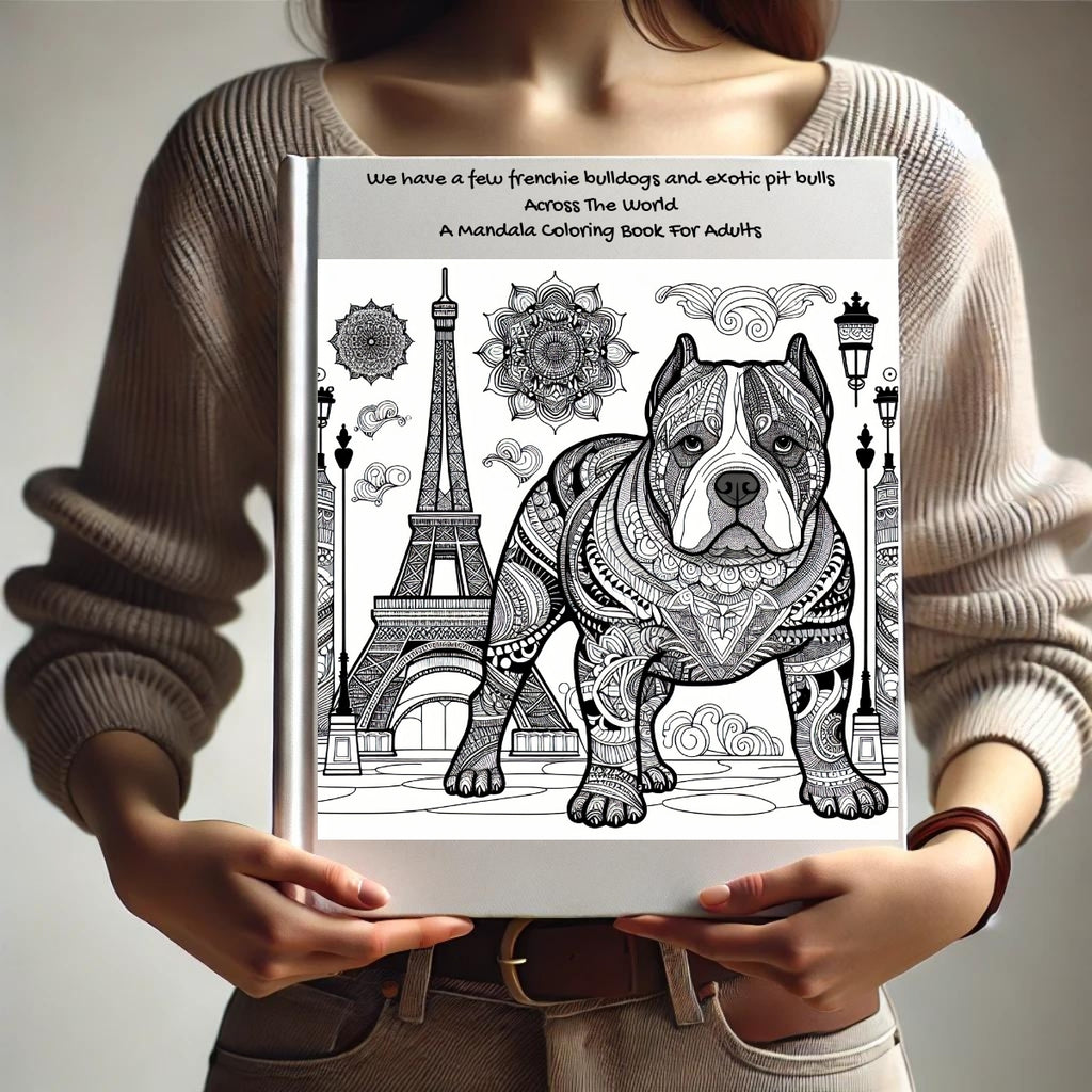 We have a few frenchie bulldogs and exotic pit bulls Across The World: A Mandala Coloring Book For Adults