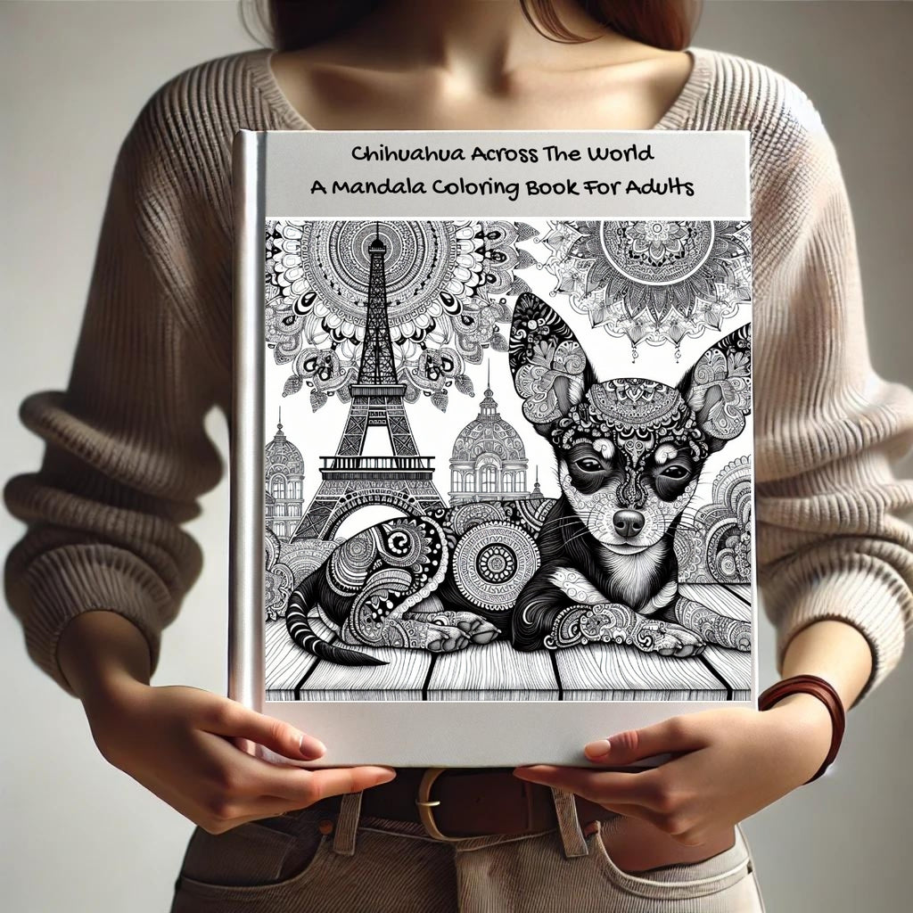 Chihuahua Across The World: A Mandala Coloring Book For Adults
