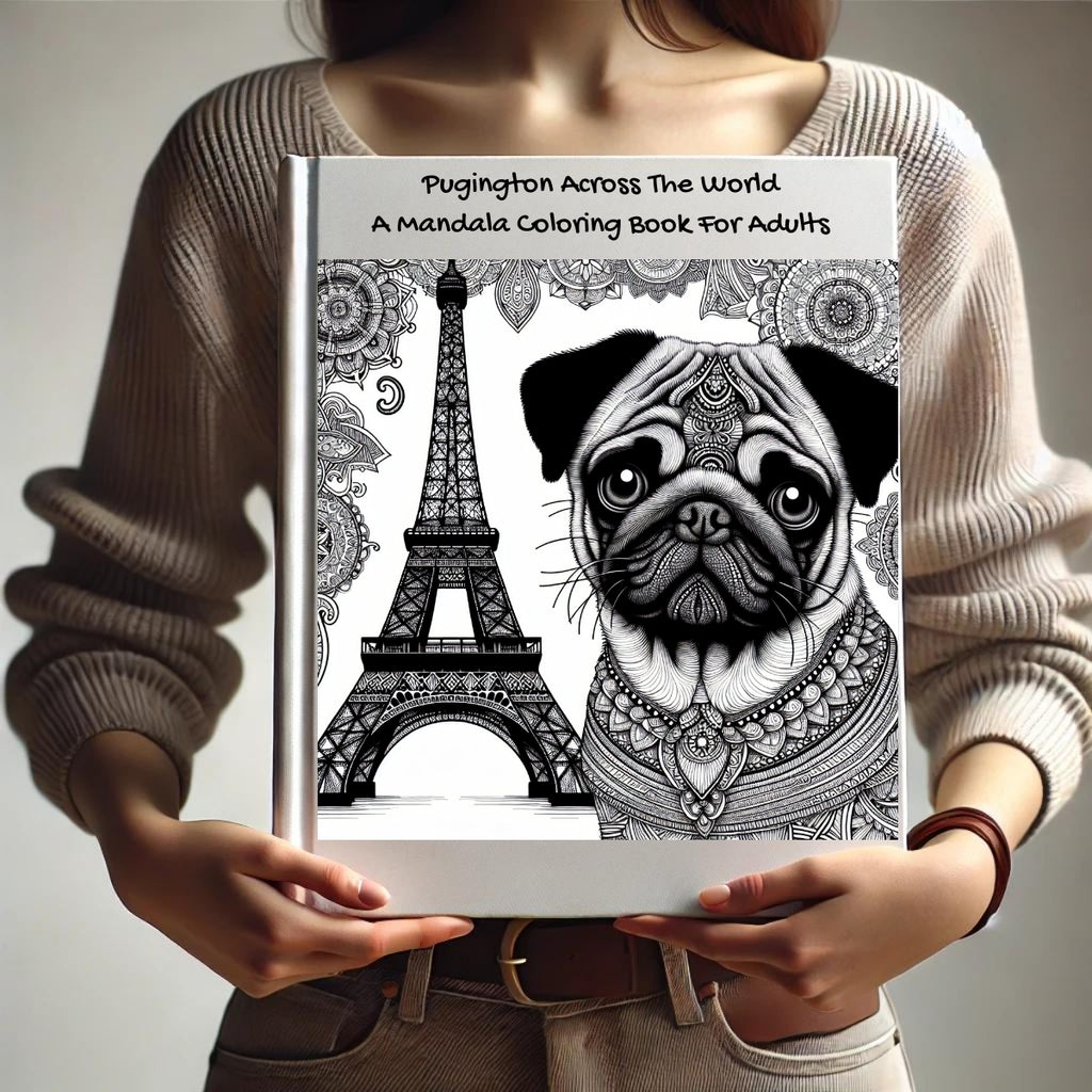 Pugington Across The World: A Mandala Coloring Book For Adults