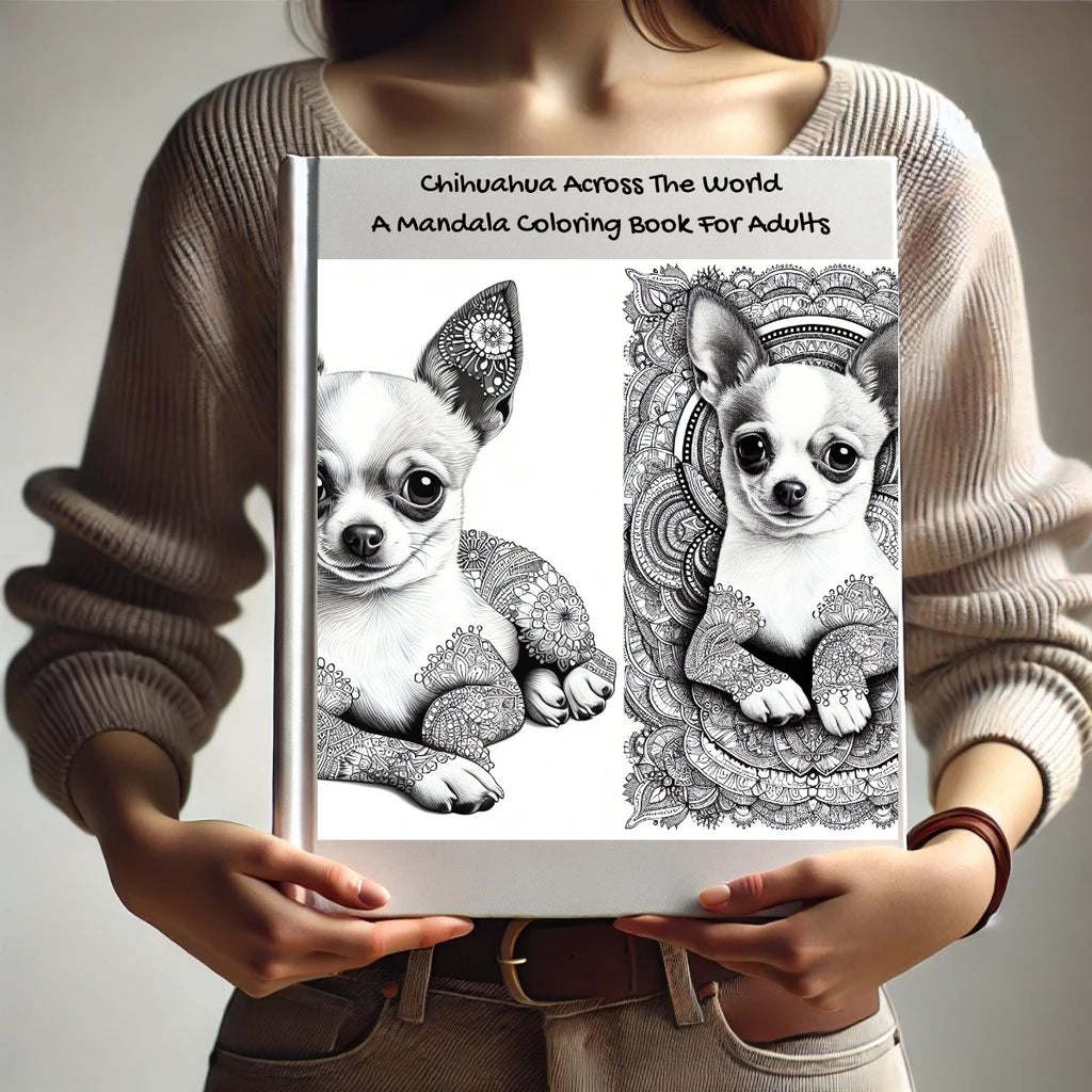 Chihuahua Across The World: A Mandala Coloring Book For Adults