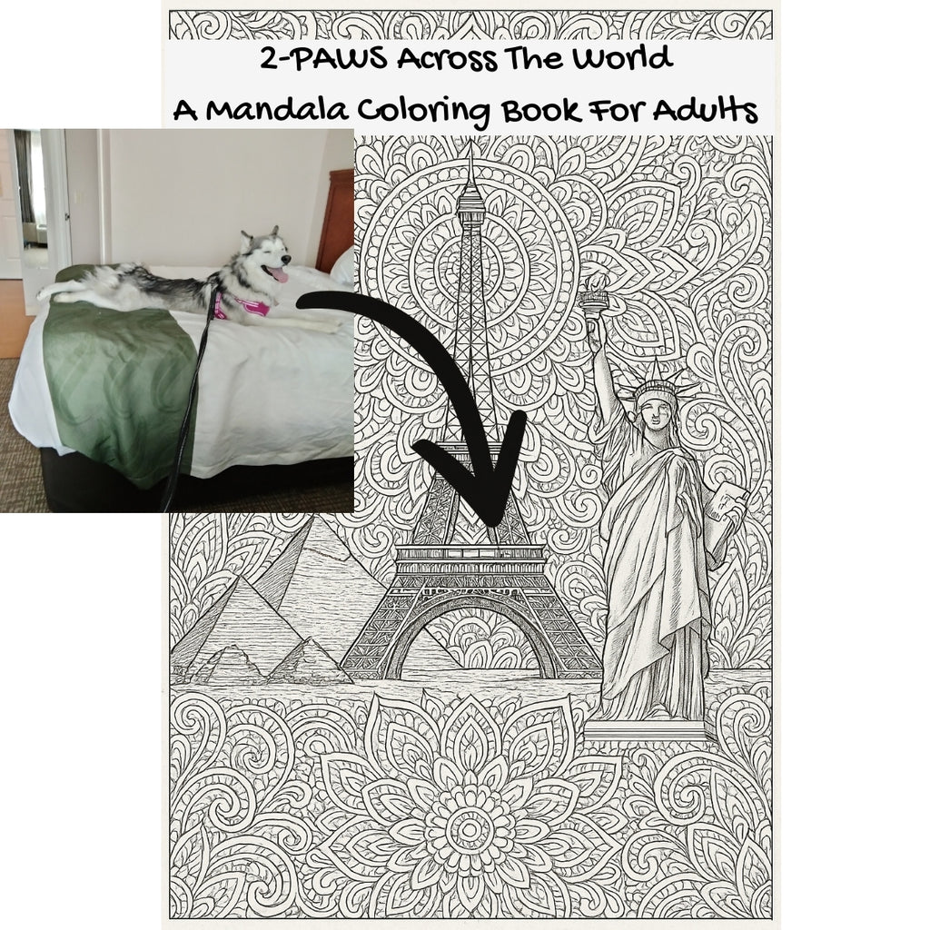 2-PAWS Across The World: A Mandala Coloring Book For Adults