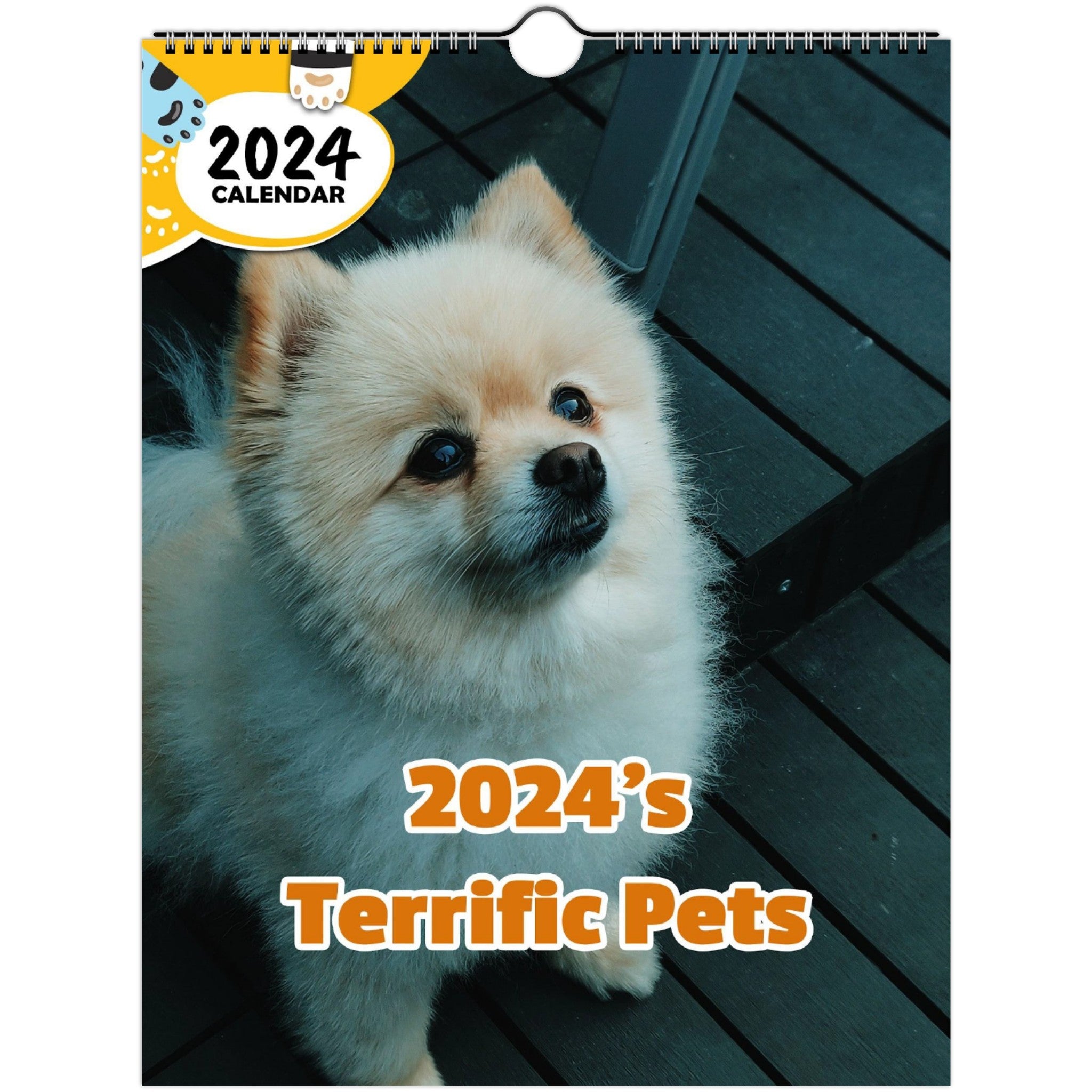 2024's Terrific Pets: 2024 Wall Calendar (Published)