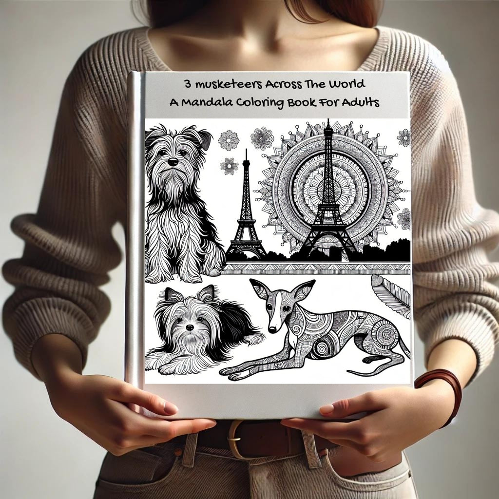 3 musketeers Across The World: A Mandala Coloring Book For Adults
