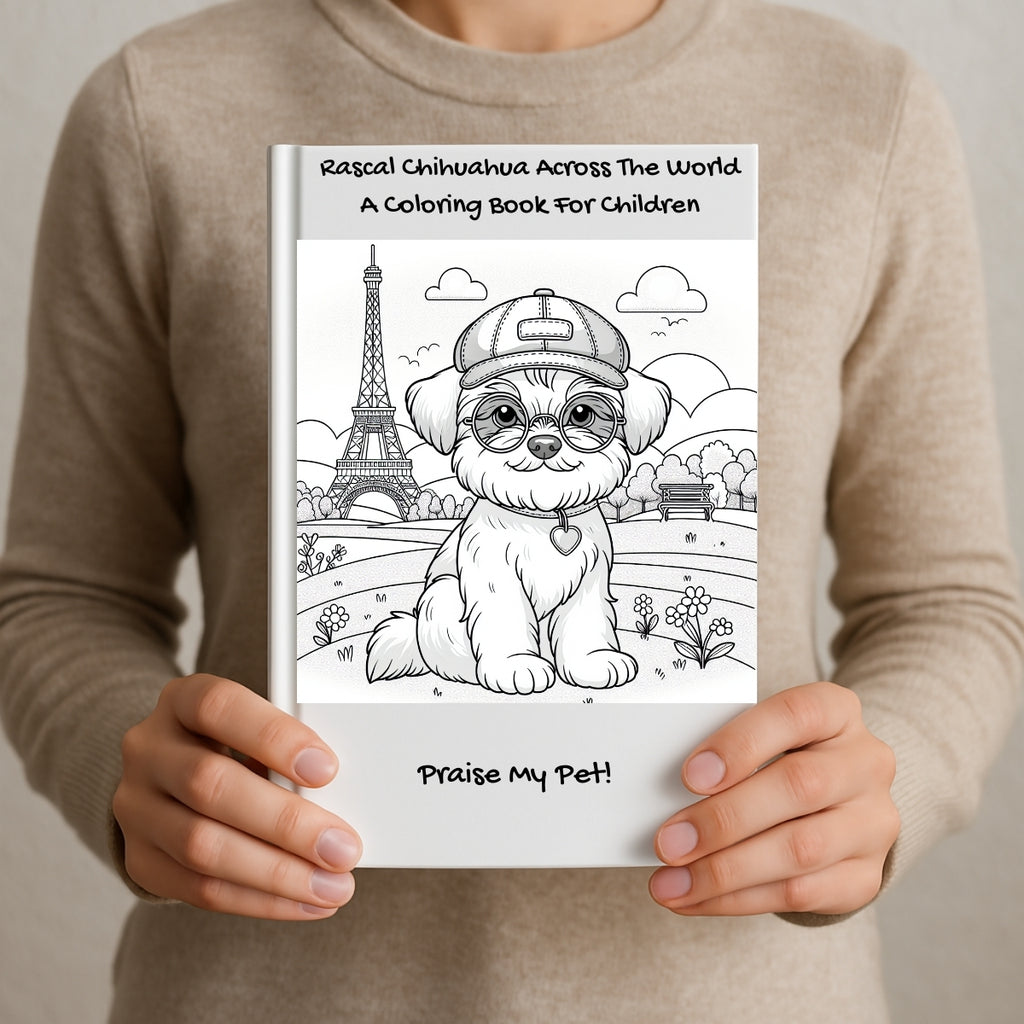 Rascal Chihuahua Across The World: A Coloring Book For Children