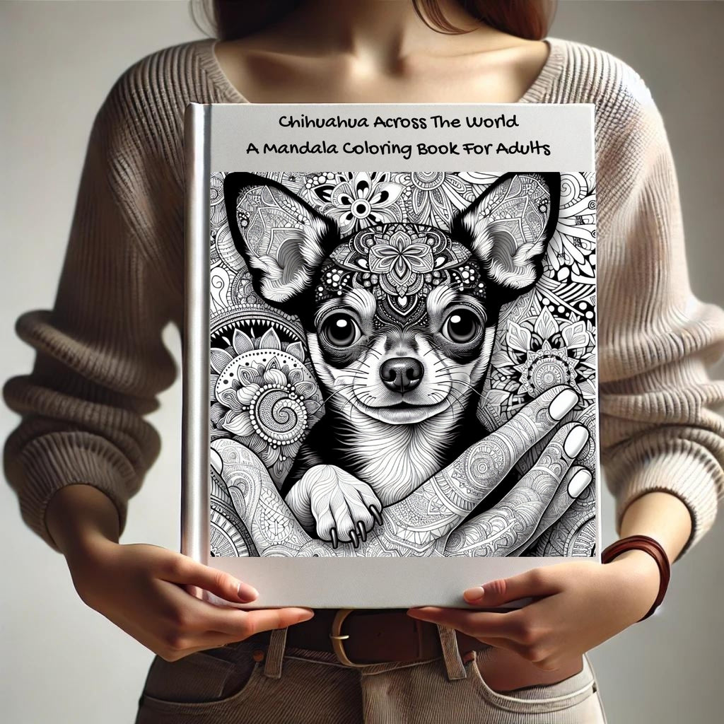 Chihuahua Across The Globe: A Mandala Coloring Book For Adults